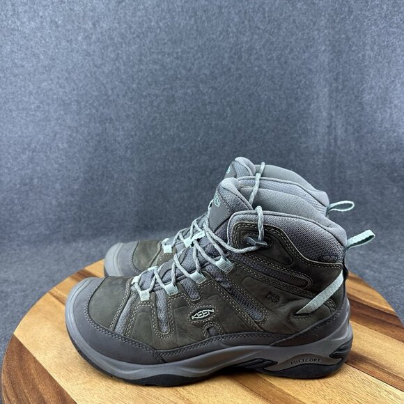 KEEN Womens Size 10 40.5 Leather Textile Circadia Mid WP Hiking Boots 1026763 - Picture 6 of 11